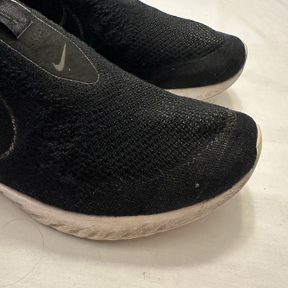 Nike Epic Phantom React Flyknit Mens 13 Shoes Black Slip On Sneaker Running - Picture 5 of 16
